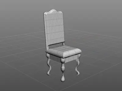 Shabby Chic Dining Suite Low-poly 3D model