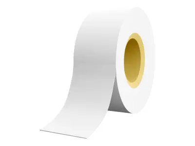 White tape  scotch tape cartoon icon 3D model