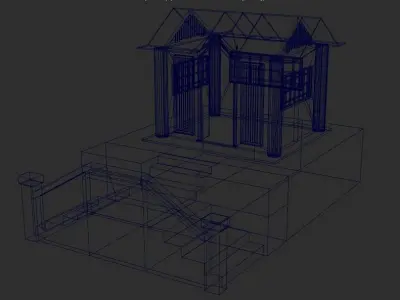 Old House Low-poly 3D model