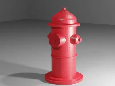 Low-Poly Fire Hydrant Low-poly 3D model