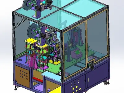 FFC mobile phone flexible flat line production line 3D model