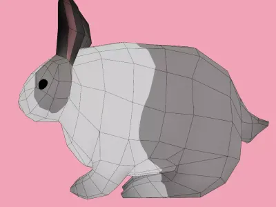 Rabbit Low-poly 3D model buy