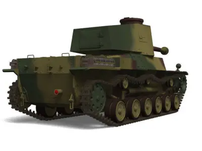 Type3 medium tank Chi nu 3D model