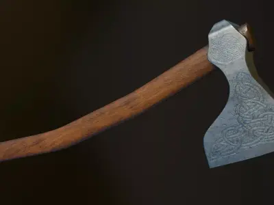 Medieval Viking Axe  Free low-poly 3D model