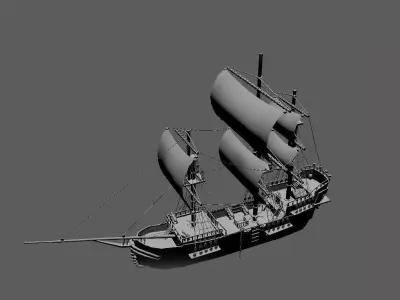 Pirate Ship phase-2 Free 3D model