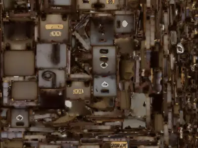 Post Apocalyptic Survival Crate Pack 3D Model Props Kit Low-poly 3D model