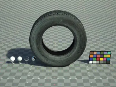 Tire - High Quality Low-poly 3D model