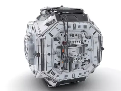 Futuristic Industrial Cargo Unit Model Pack Low-poly 3D model