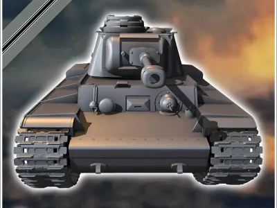 KV-IB 755r 1942 75cm Kwk 40L-43 Panzerkampfwagen - Germany Easte 3D print model