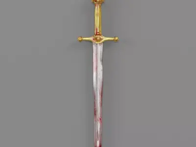 Bloody Ornate Warrior Sword 3D model