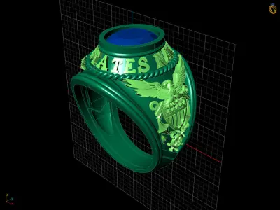 RING ARMY USA 3D print model from CGTrader