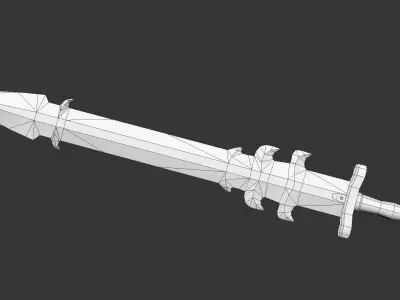 Sword Low-poly 3D model 50