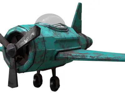 Small Plane Low-poly 3D model purchase