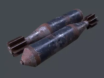 Mortar Projectile 60mm M83 3D model buy