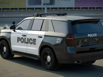 American Police SUV 3D model