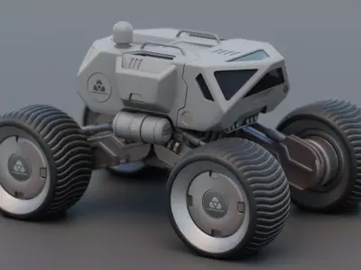 LUNAR ROVER H-11 RIGGED 3D model
