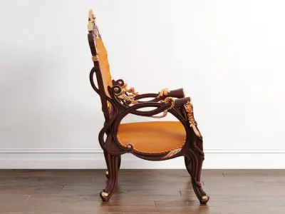 Yah Klasik Makam Odasi Visitor Chair 3D model