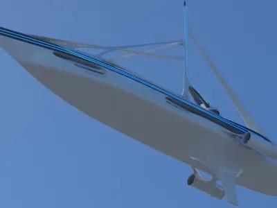 Futuristic Yacht 01 3D model