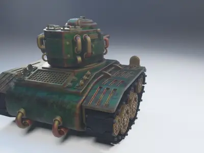  TANK RIGGED AND ANIMATED 3D model