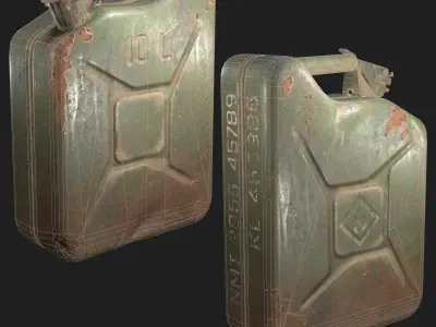  Old Jerrycan Low-poly 3D model