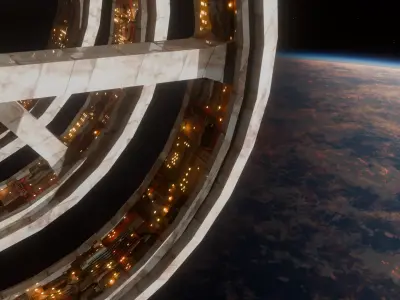 Sci-fi Space Station 3D model