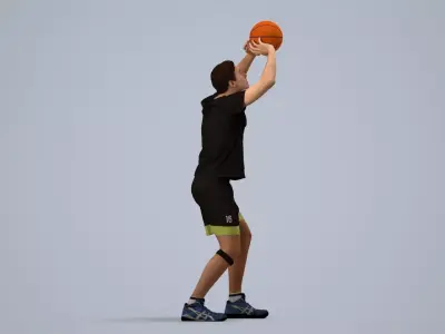 00510Gael009 - Adult Caucasian man standing in athletic wear 3D model