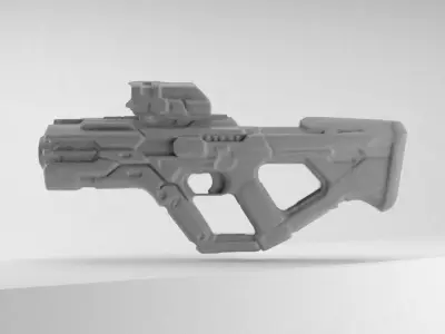 Futuristic Gun Low-poly 3D model buy