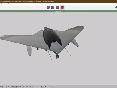 S 70 okhotnik hunter drone Free low-poly 3D model