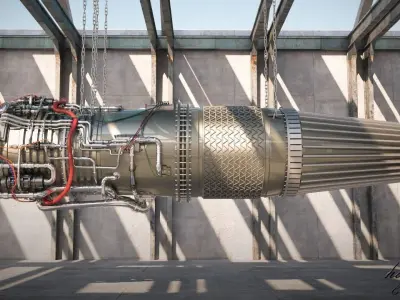 jet engine 3D model 7