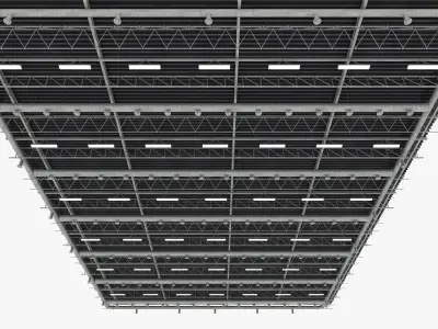 Ceiling Ventilation Pipes 9 3D model