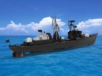 Type 051 destroyer 3D model