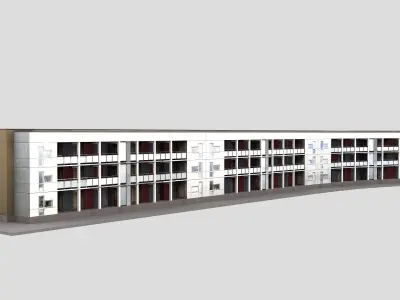 Realistic European City Block Building 39 Low-poly 3D model