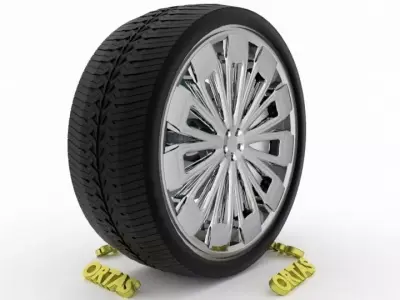 ORTAS CAR WHEEL RIM 79 GAME READY WHEEL RIM TIRE 3D model