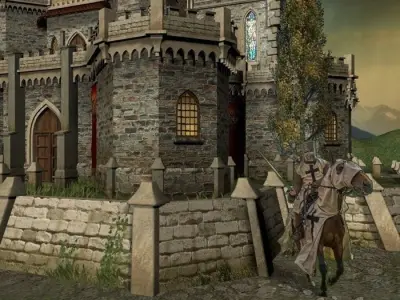 The medieval castle 3D model