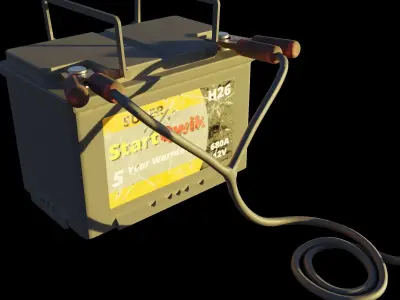 Scrap Gatling Gun Free low-poly 3D model