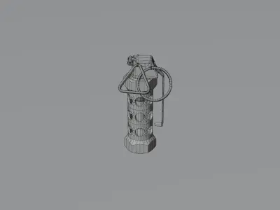 Stun Grenade Low Poly 3D Model Low-poly 3D model