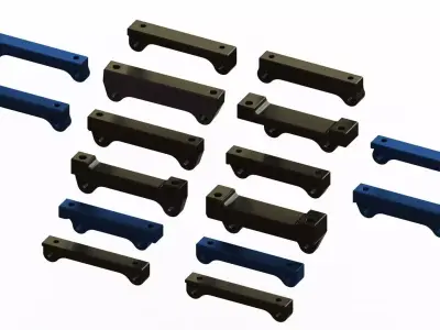 Aluminium Brake Caliper Adapter Bracket for Various Models 3D model