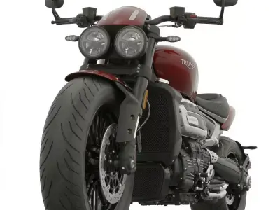 Triumph Rocket 3 Muscle Roadster Low-poly 3D model