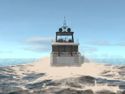 Prestige X70 Yacht Dynamic Simulation 3D model