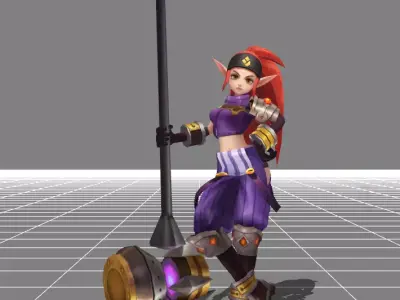 Lolita Soldier in Training OLD Skin Low-poly 3D model