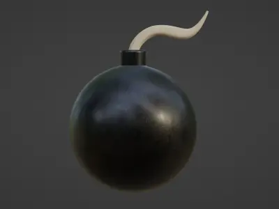 Medieval Bomb Low-poly 3D model