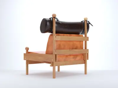 Arm Chair Sergio Rodrigues  Free 3D model