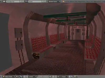 Aircraft Military Inside  Low-poly 3D model