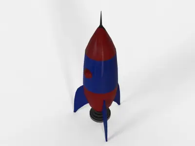 Low poly spaceship rocket Free low-poly 3D model