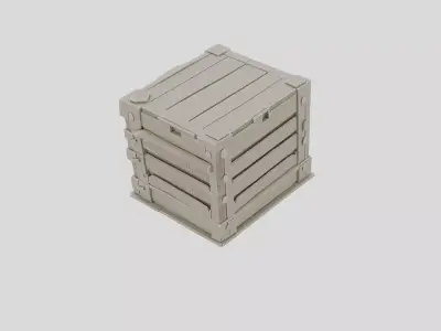 Fantasy Wooden Siege Ammunition Crate for 3D print 3D model