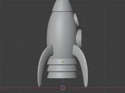 Low Poly Rocket Ship Free low-poly 3D model