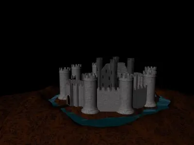 Castle Free low-poly 3D model