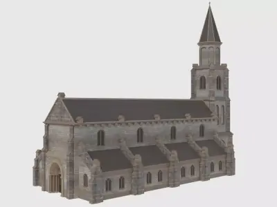 European Church - Low Poly Low-poly 3D model