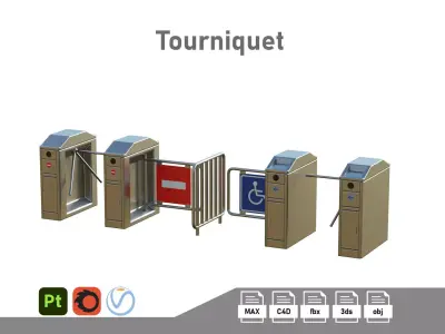 Turnstile Low-poly 3D model purchase