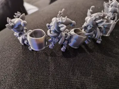 Flexy Happy Reindeer for a Modular Flying Train 3D print model